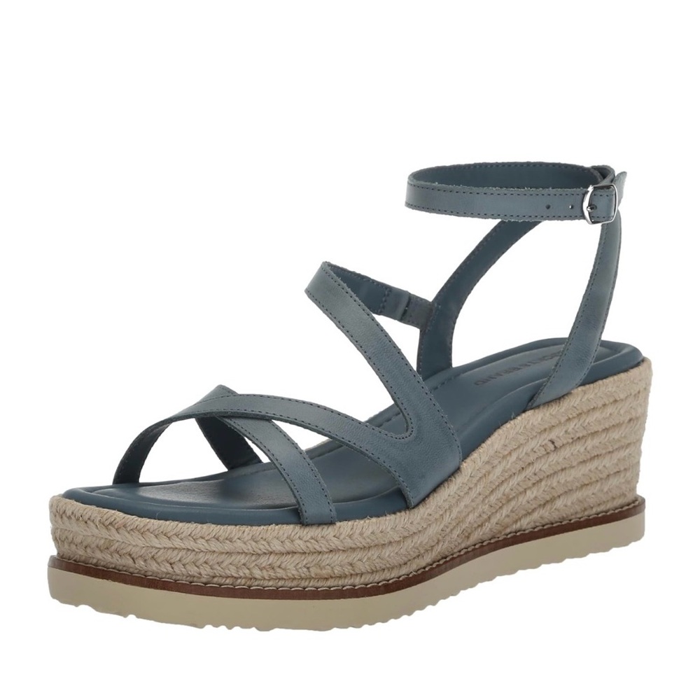 Women's Lucky Brand Blue Espadrille Wedge Sandals Sz 11 **NEW**